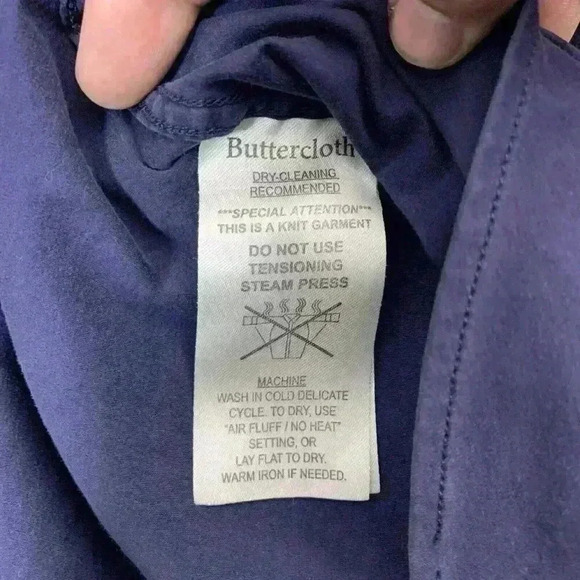 Butter Cloth Shirt Mens Large Tall Fit Button Up L/S Blue Cotton Casual Office - Picture 7 of 9